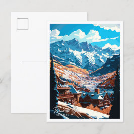 Telluride Ski Colorado vintage reisillustratie Briefkaart