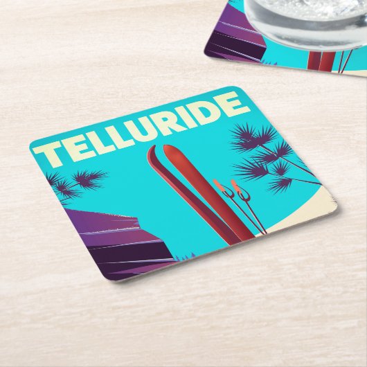 Telluride Ski Rocky Mountains Kartonnen Onderzetters (Schuin)