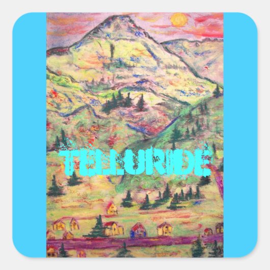 Telluride Vierkante Sticker (Voorkant)