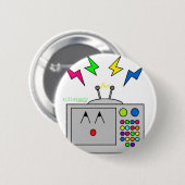 Telly Fright Badge :) Ronde Button 5,7 Cm (Voorkant /achterkant)