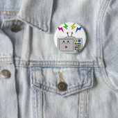 Telly Fright Badge :) Ronde Button 5,7 Cm (In situ)