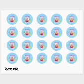 Telly Monster Pret-grafiek Ronde Sticker (Vel)