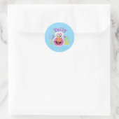 Telly Monster Pret-grafiek Ronde Sticker (Tas)