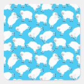 telschapen vierkante sticker (Voorkant)