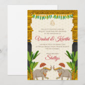 Telugu bruiloft uitnodigingen Zuid-Indiase bruilof (Voorkant / Achterkant)