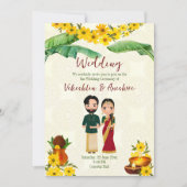 Telugu Tamil South Indian bruiloft Kaart (Voorkant)