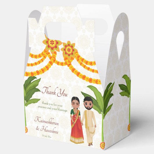 Telugu Tamil trouwmarigolds banana tree Bedankdoosjes (Geopend)