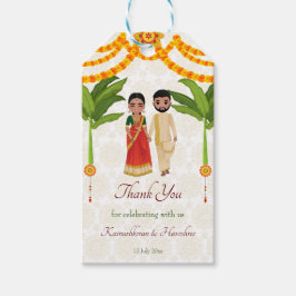 Telugu Tamil trouwmarigolds banana tree Cadeaulabel
