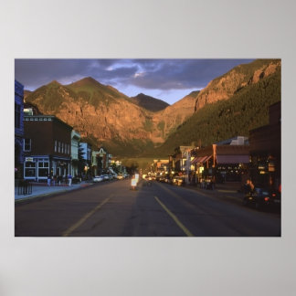 Teluride op zonsondergang poster