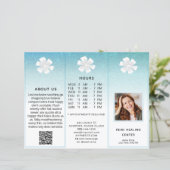 TEM 2Photo QR Trifold Brochure Abstracte Menuprijs (Staand voorkant)