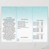 TEM* Foto QR Trifold Brochure Abstract Menu Prijs (Achterkant)
