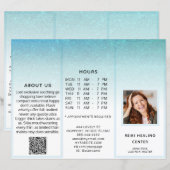 TEM* Foto QR Trifold Brochure Abstract Menu Prijs (Voorkant / Achterkant)