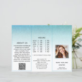 TEM* Foto QR Trifold Brochure Abstract Menu Prijs (Staand voorkant)
