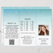 TEM* Photo QR Trifold Brochure Abstract Menu Price (Voorkant / Achterkant)