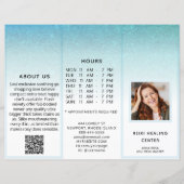 TEM* Photo QR Trifold Brochure Abstract Menu Price (Voorkant)