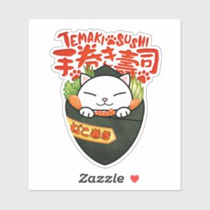 Temaki Sushi Cat Sticker