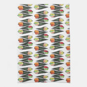 Temaki Sushi Hand Roll Rolls Japans voedsel Theedoek (Verticaal)