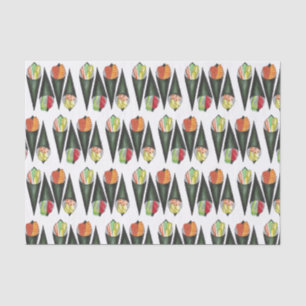 Temaki Sushi Hand Roll Rolls Japans voedsel Tissuepapier