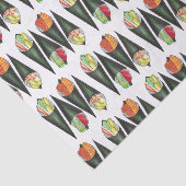 Temaki Sushi Hand Roll Rolls Japans voedsel Tissuepapier (Detail)