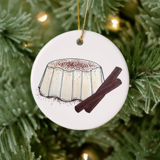 Tembleque Puerto Rican nieuwjaar kokosnoot Pudding Keramisch Ornament (Boom)