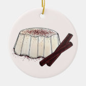 Tembleque Puerto Rican nieuwjaar kokosnoot Pudding Keramisch Ornament (Voorkant)