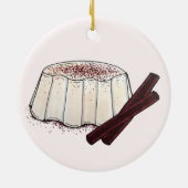 Tembleque Puerto Rican nieuwjaar kokosnoot Pudding Keramisch Ornament (Achterkant)