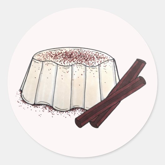 Tembleque Puerto Rican nieuwjaar kokosnoot Pudding Ronde Sticker (Voorkant)