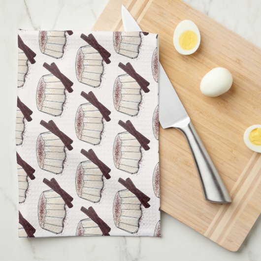 Tembleque Puerto Rican nieuwjaar kokosnoot Pudding Theedoek (Quarter Fold)