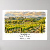 Temecula California Poster, Aquarel, Op Maat Poster (Voorkant)