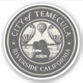 TEMECULA RIVERSIDE CALIFORNIË STICKER (Voorkant)
