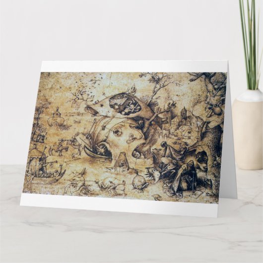 Tempation of St. Antony the Great, Pieter Bruegel Kaart (Voorkant)