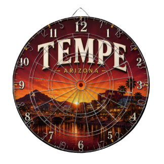 Tempe Arizona Desert Sunset City Dartbord