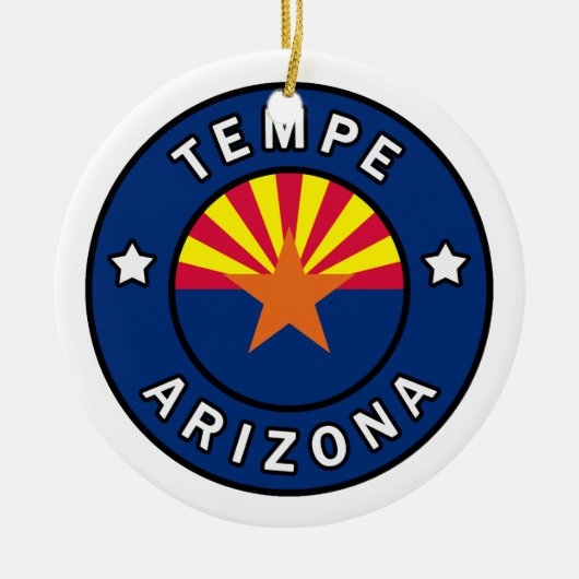 Tempe Arizona Keramisch Ornament (Voorkant)
