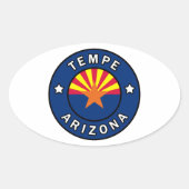 Tempe Arizona Ovale Sticker (Voorkant)