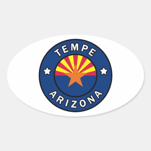 Tempe Arizona Ovale Sticker (Voorkant)