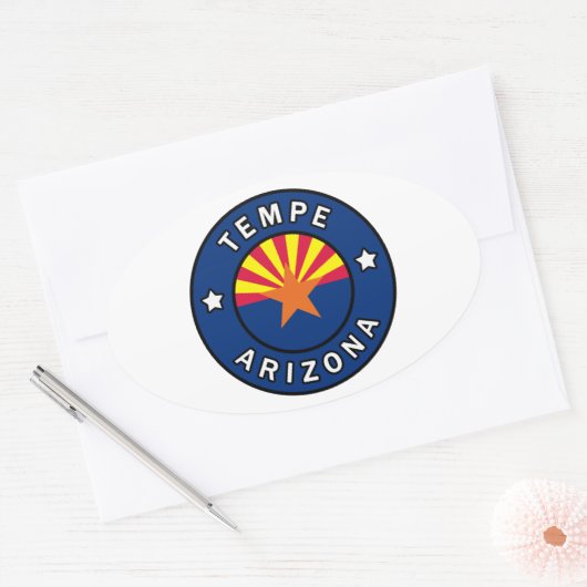 Tempe Arizona Ovale Sticker (Envelop)