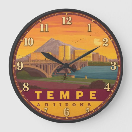 Tempe Arizona Sunset Bridge Grote Klok (Voorkant)