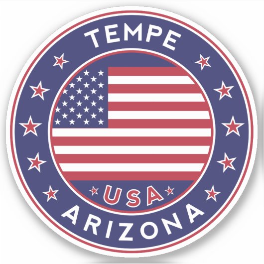 Tempe Arizona, Tempe Sticker (Voorkant)