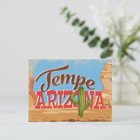Tempe Arizona Vintage Travel Briefkaart (Staand voorkant)