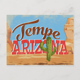 Tempe Arizona Vintage Travel Briefkaart