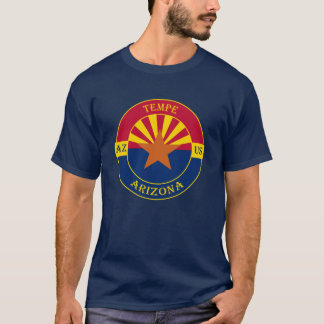 Tempe Arizona Vlag USA Zegel Stempel Badge Reis So T-shirt