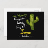 Tempe Cactus Funny Retro Briefkaart (Voorkant / Achterkant)