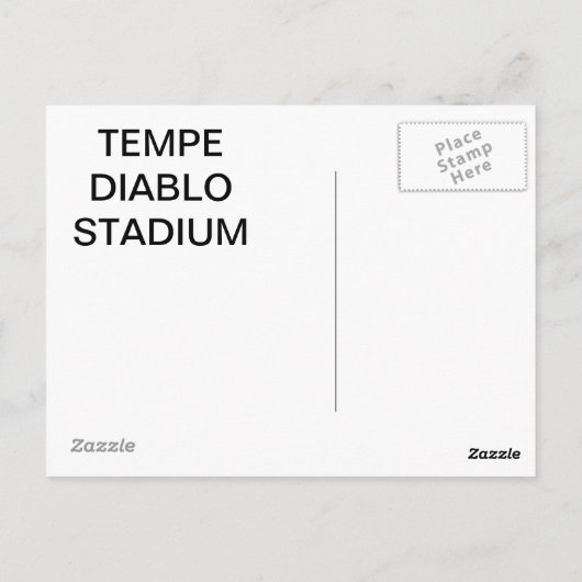 Tempe Diablo Stadium Briefkaart (Achterkant)
