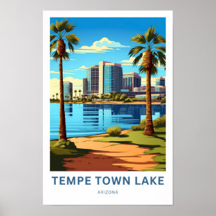 Tempe Town Lake Arizona Reisprint Poster