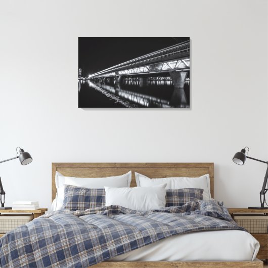 Tempe Town Lake bij nacht Canvas Afdruk (Insitu (Slaapkamer))
