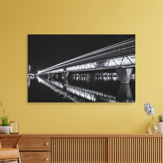 Tempe Town Lake bij nacht Canvas Afdruk (Insitu (Woonkamer))
