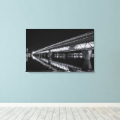 Tempe Town Lake bij nacht Canvas Afdruk (Insitu (Houten vloer))