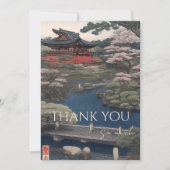 Tempel aan de rivier - Japan Bedankkaart (Voorkant)