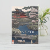 Tempel aan de rivier - Japan Bedankkaart (Staand voorkant)