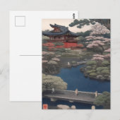 Tempel aan de rivier - Japan Briefkaart (Voorkant / Achterkant)